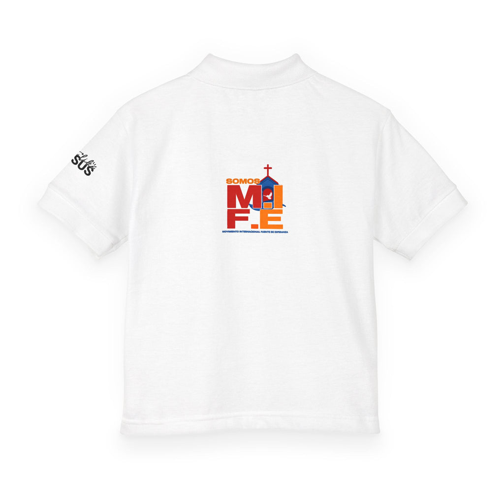 Youth Polo — Colorful 'MKE' Milwaukee Skyline Embroidered Polo