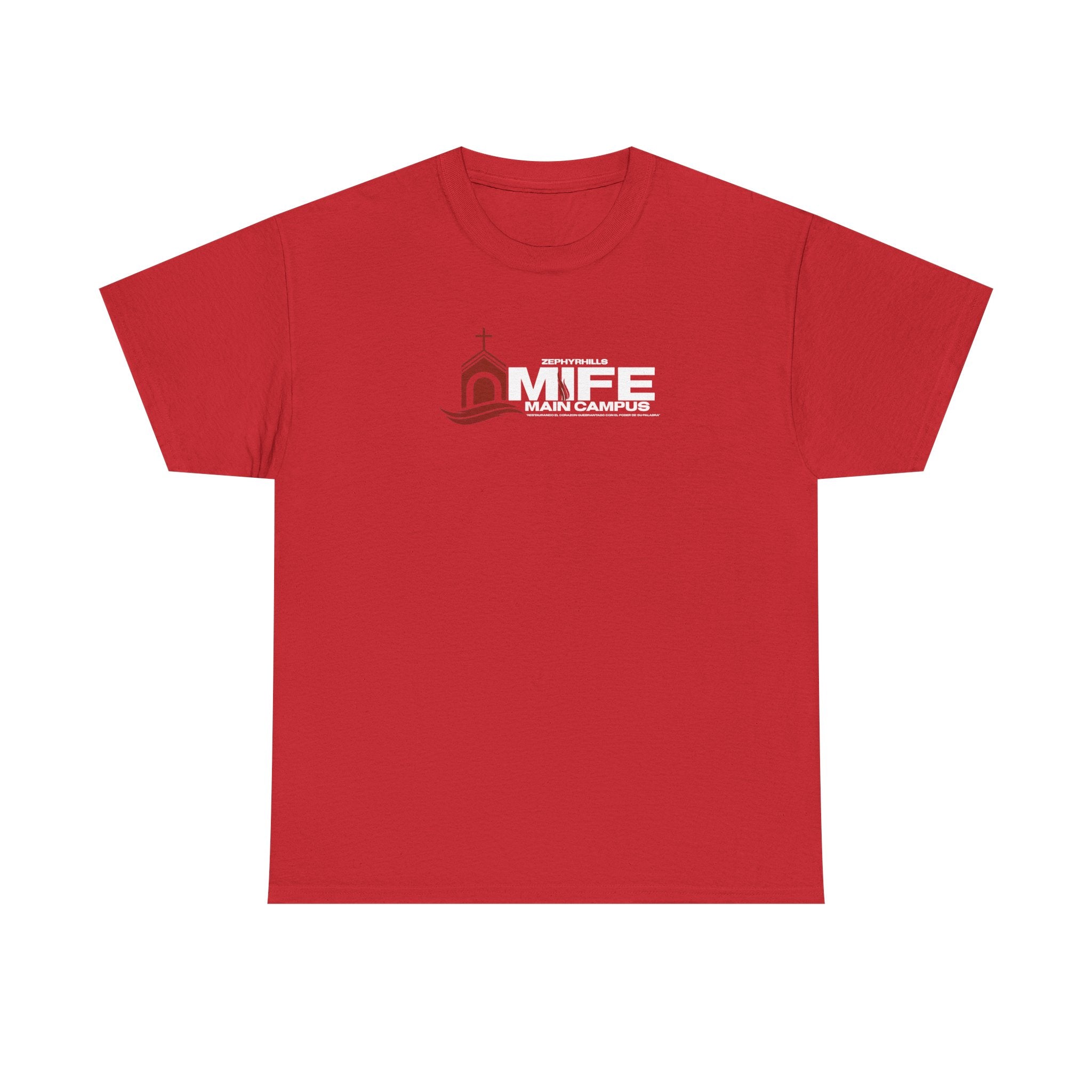 Somos MiFE Church Campus T-Shirt — Faith Community Tee