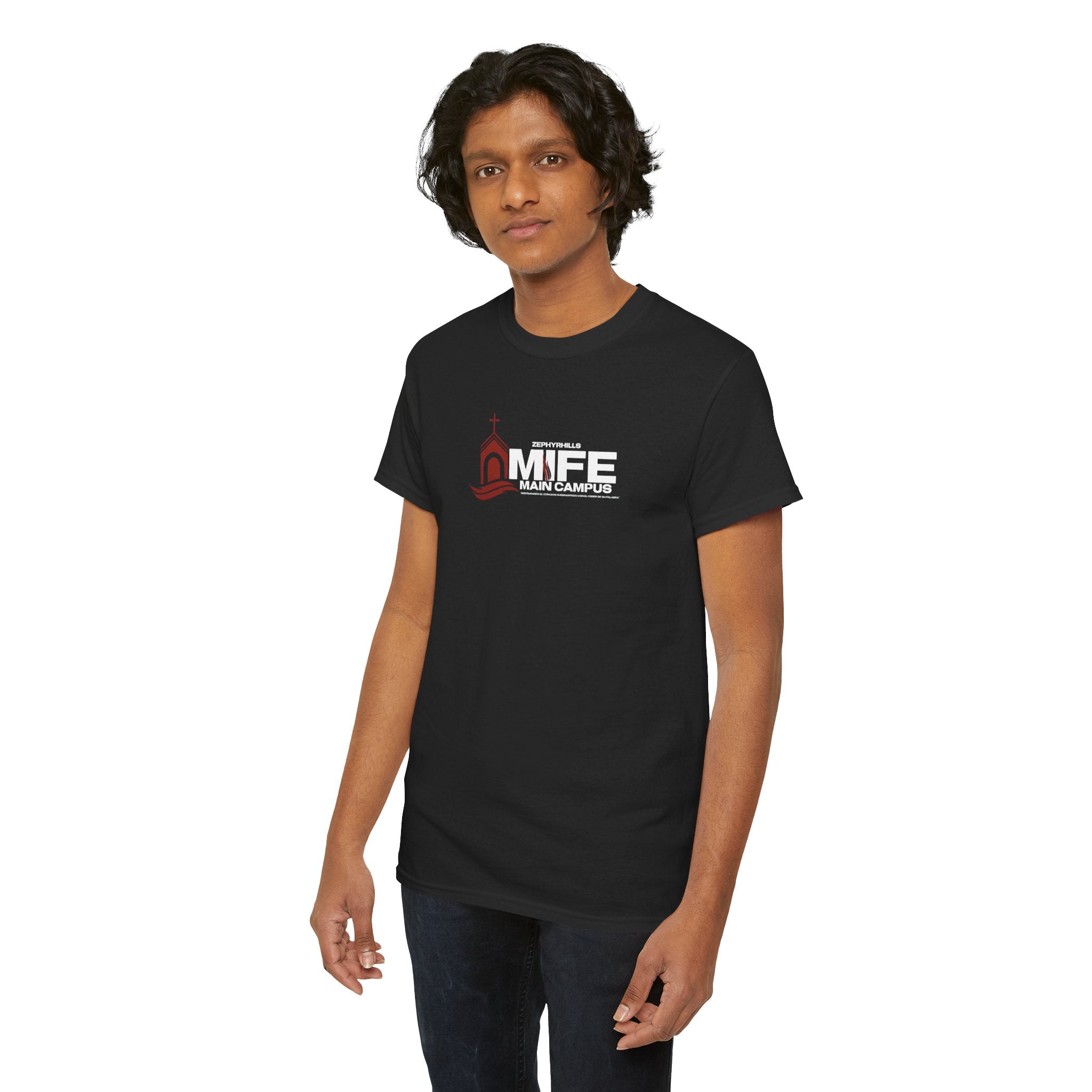 Somos MiFE Church Campus T-Shirt — Faith Community Tee