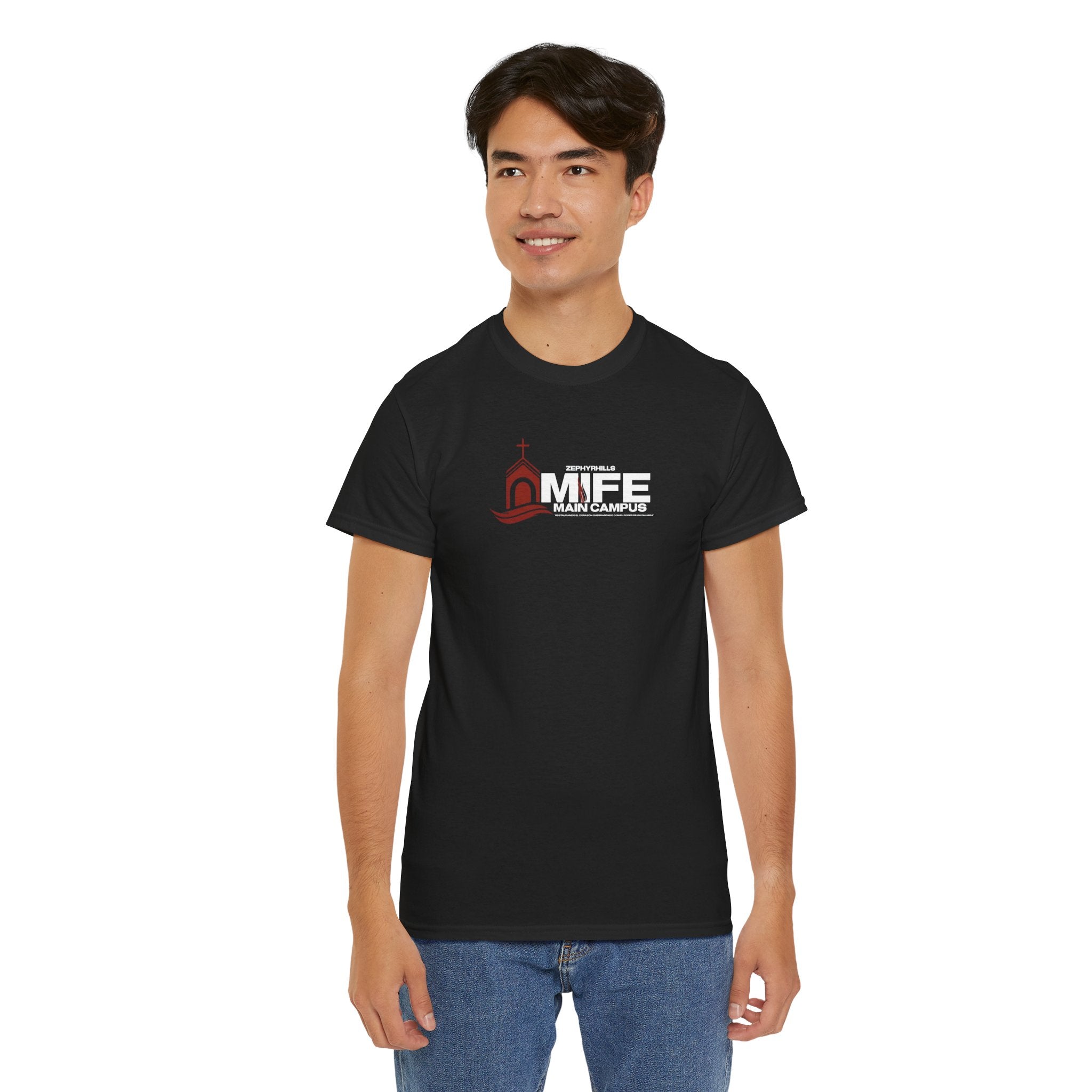 Somos MiFE Church Campus T-Shirt — Faith Community Tee