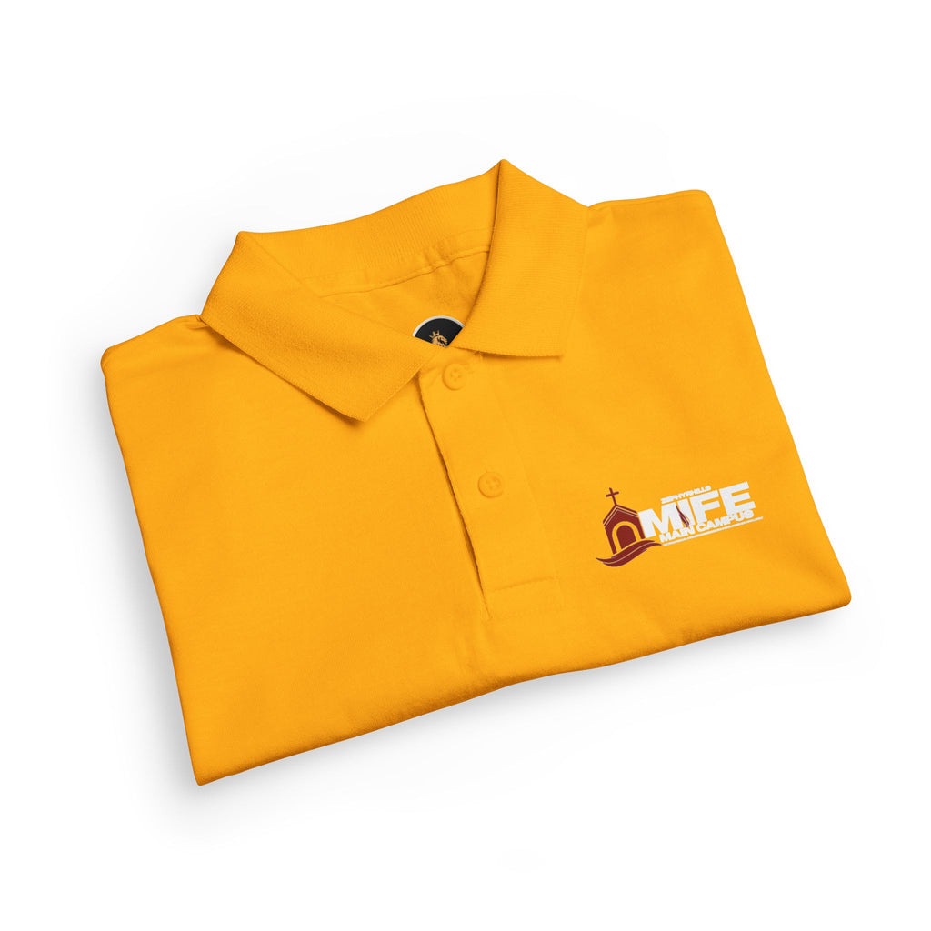 Youth Polo — Colorful 'MKE' Milwaukee Skyline Embroidered Polo