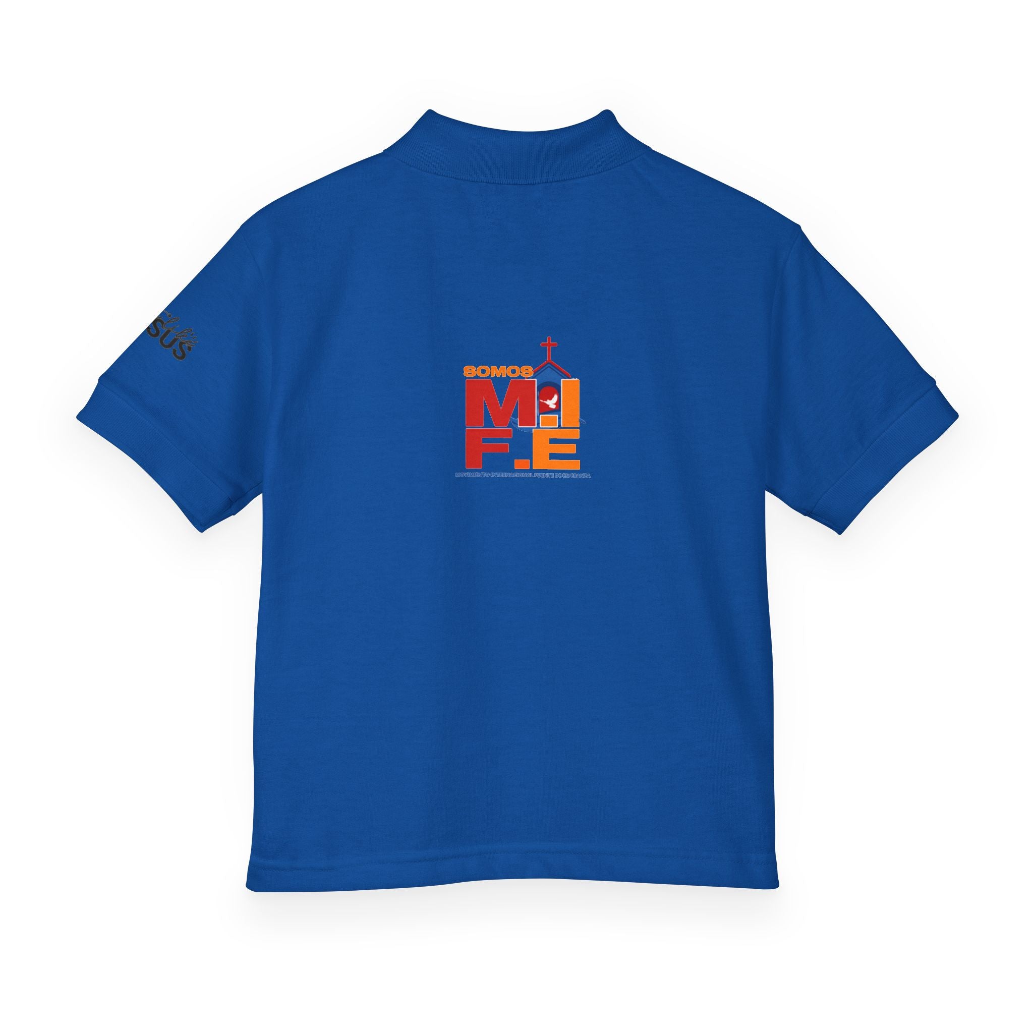 Youth Polo — Colorful 'MKE' Milwaukee Skyline Embroidered Polo