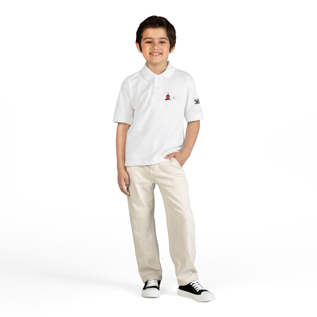 Youth Polo — Colorful 'MKE' Milwaukee Skyline Embroidered Polo