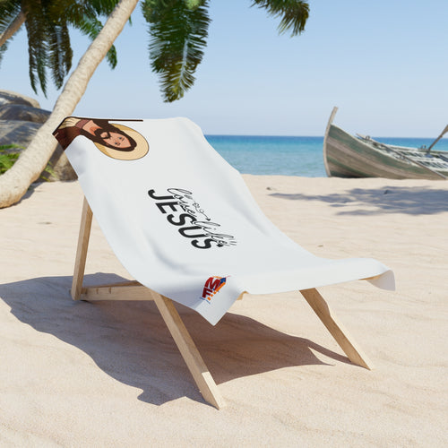 Christian Beach Towel - "Love Life's Jesus" Inspirational Coastal Towel