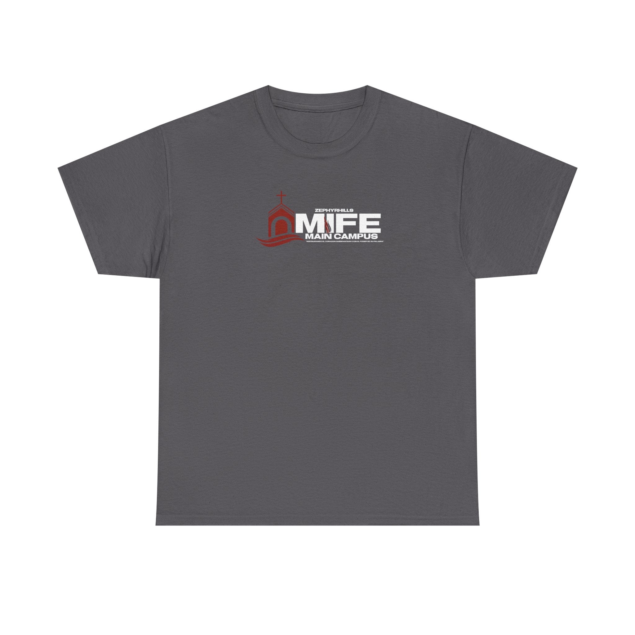 Somos MiFE Church Campus T-Shirt — Faith Community Tee