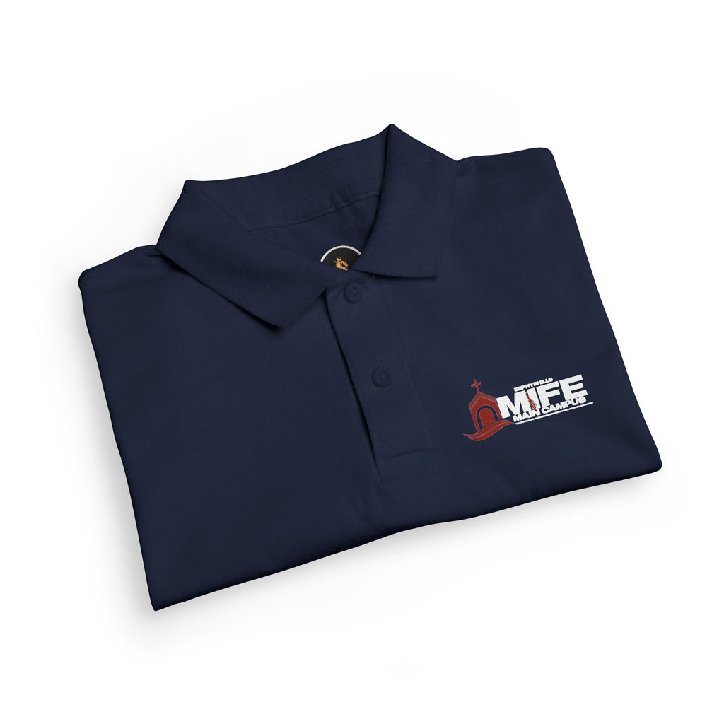 Youth Polo — Colorful 'MKE' Milwaukee Skyline Embroidered Polo