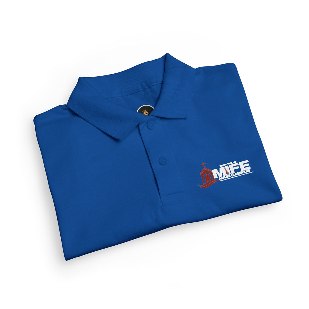 Youth Polo — Colorful 'MKE' Milwaukee Skyline Embroidered Polo