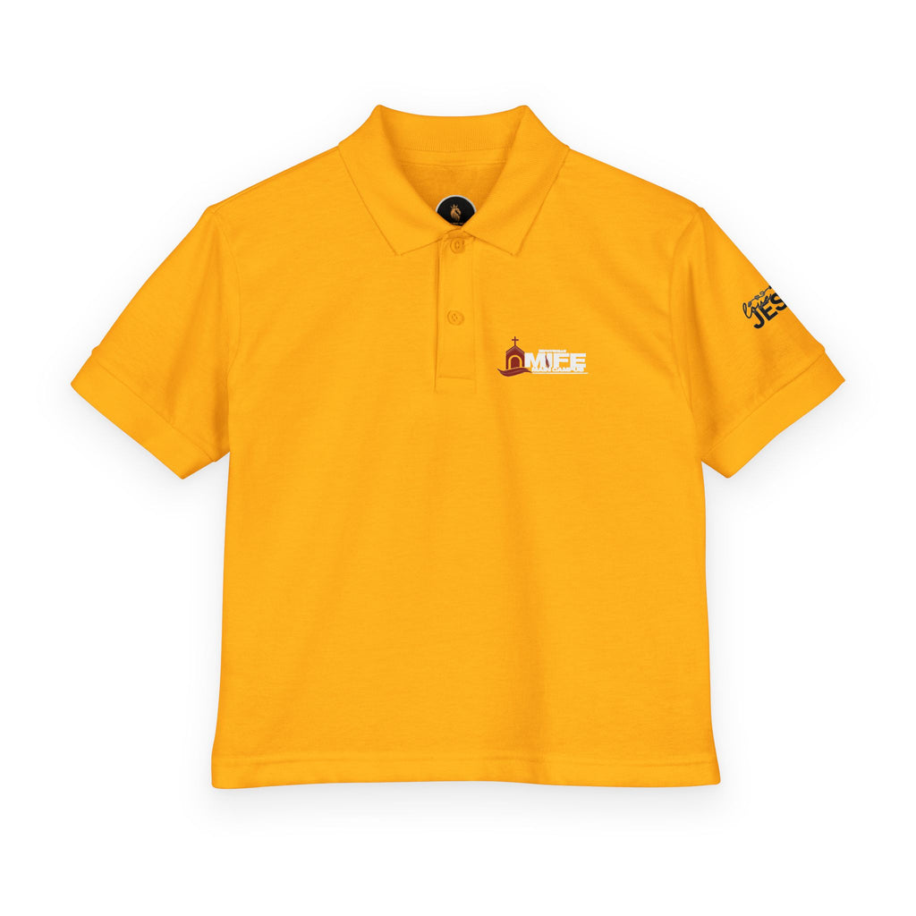 Youth Polo — Colorful 'MKE' Milwaukee Skyline Embroidered Polo