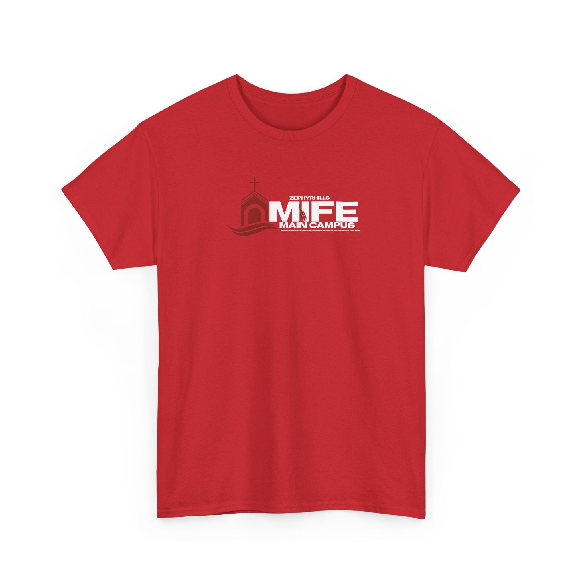 Somos MiFE Church Campus T-Shirt — Faith Community Tee