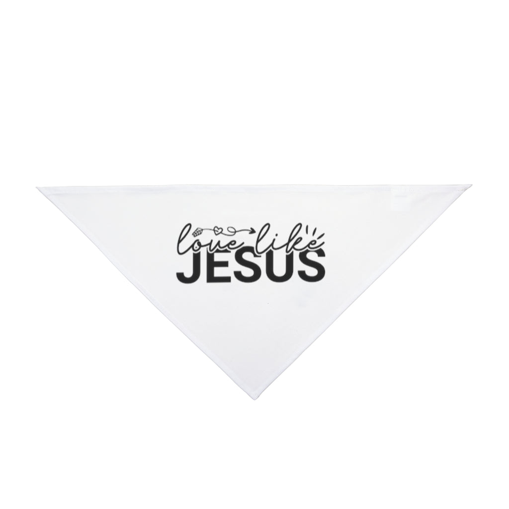 Pet Bandana — "Love Life's Jesus" Christian Dog Bandana, Faith Pet Accessory for Church, Easter & Daily Wear
