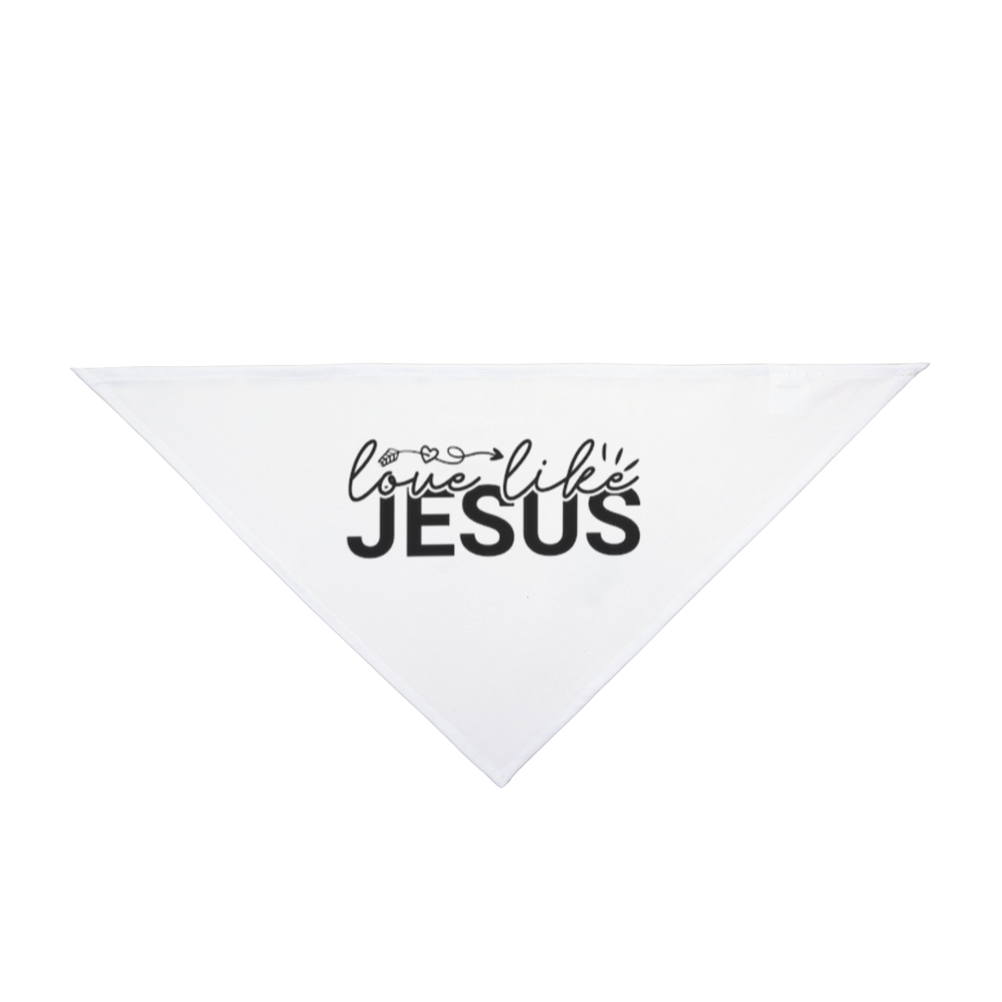 Pet Bandana — "Love Life's Jesus" Christian Dog Bandana, Faith Pet Accessory for Church, Easter & Daily Wear