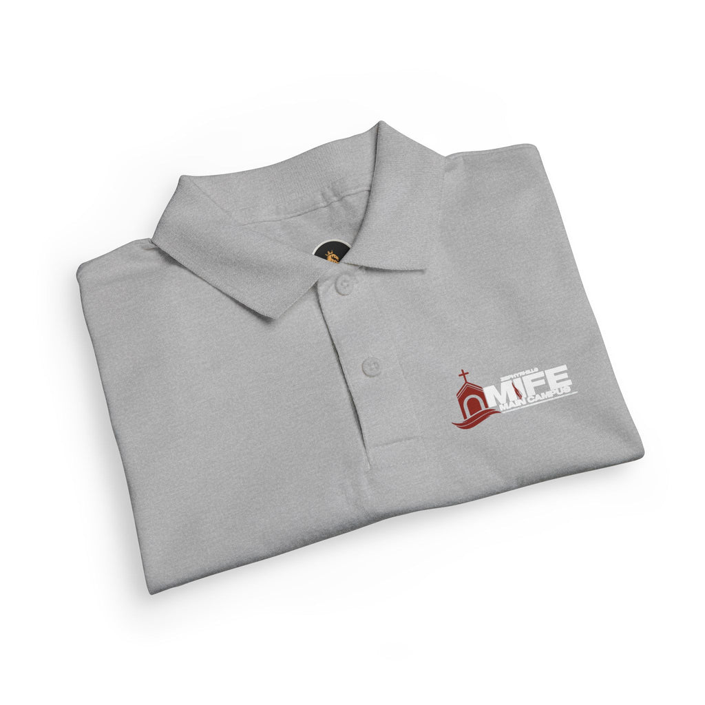 Youth Polo — Colorful 'MKE' Milwaukee Skyline Embroidered Polo